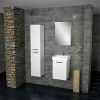 Мебель для ванной комнаты Dreja eco Almi 50, белый лак (тумба+раковина+зеркало)