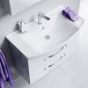 Aqwella Мебель для ванной тумба Аллегро 85 + раковина (подвесной\два ящика)