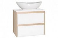 Stile Line Мебель для ванной "Монако" 80 2 ящ.PLUS Ориноко/Белый Лакобель
