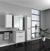 Мебель для ванной комнаты Dreja eco напольный Q 60, белый лак (тумба+раковина+зеркало)