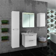Мебель для ванной комнаты Dreja eco подвесной Q 80, белый лак