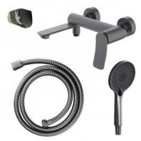 Смеситель для ванны Azario Эскаро с ручным душем, графит (AZ-K3074GR) Смеситель для ванны Azario Эскаро с ручным душем, графит (AZ-K3074GR)