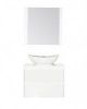 Stile Line Мебель для ванной "Монако" 80 2 ящ.PLUS Белый/Белый Лакобель(тубма+зеркало+раковина)